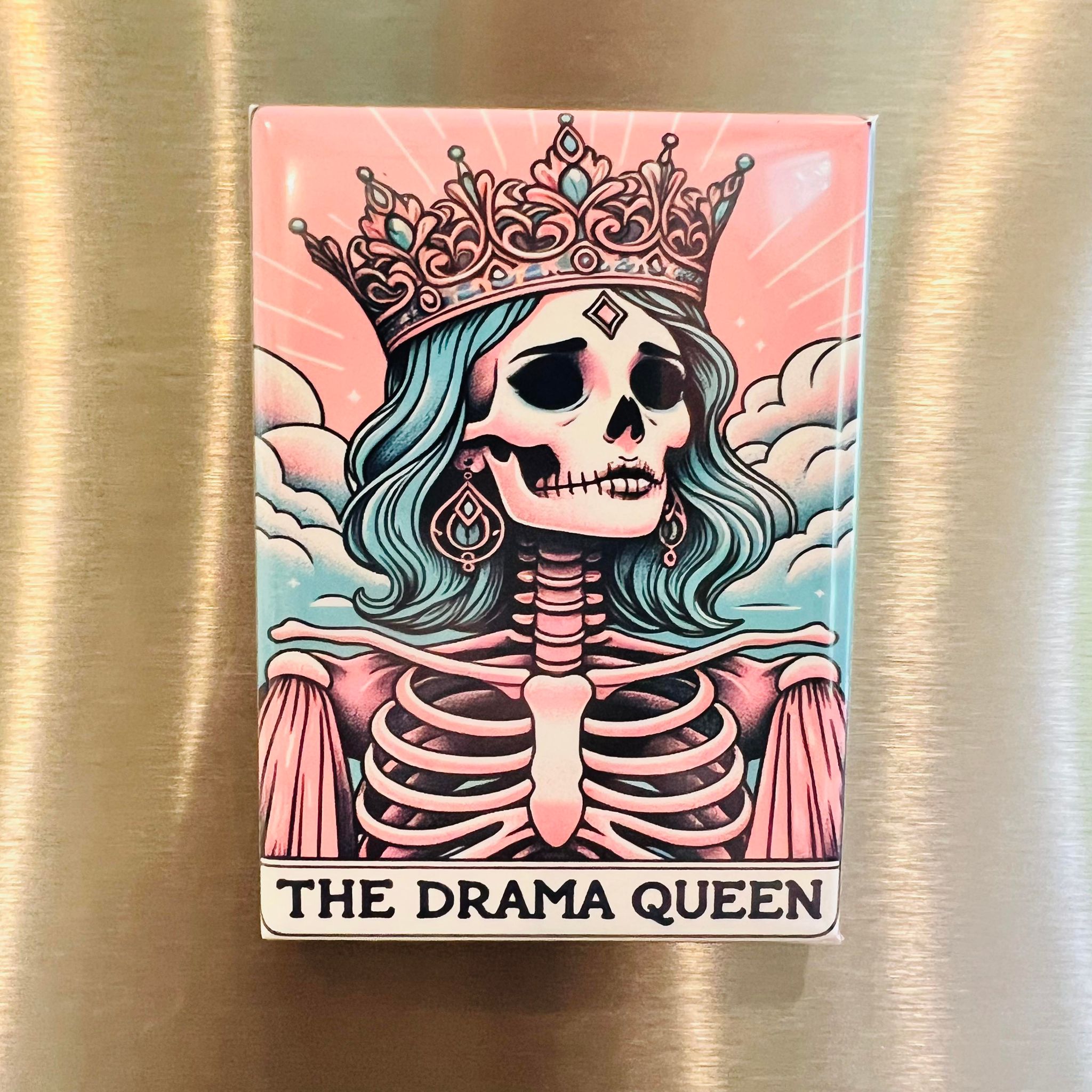 The Drama Queen Tarot Rectangle Fridge Magnet 2.5" x 3.5"