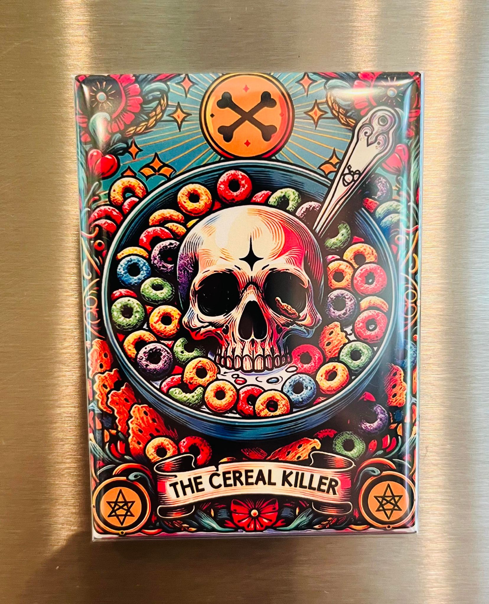 The Cereal Killer #3 Tarot Card Rectangle Fridge Magnet 2.5" x 3.5"