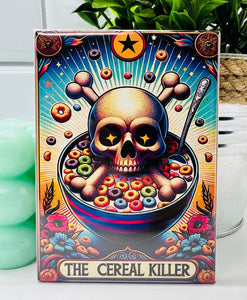 The Cereal Killer Tarot Rectangle Fridge Magnet 2.5" x 3.5"