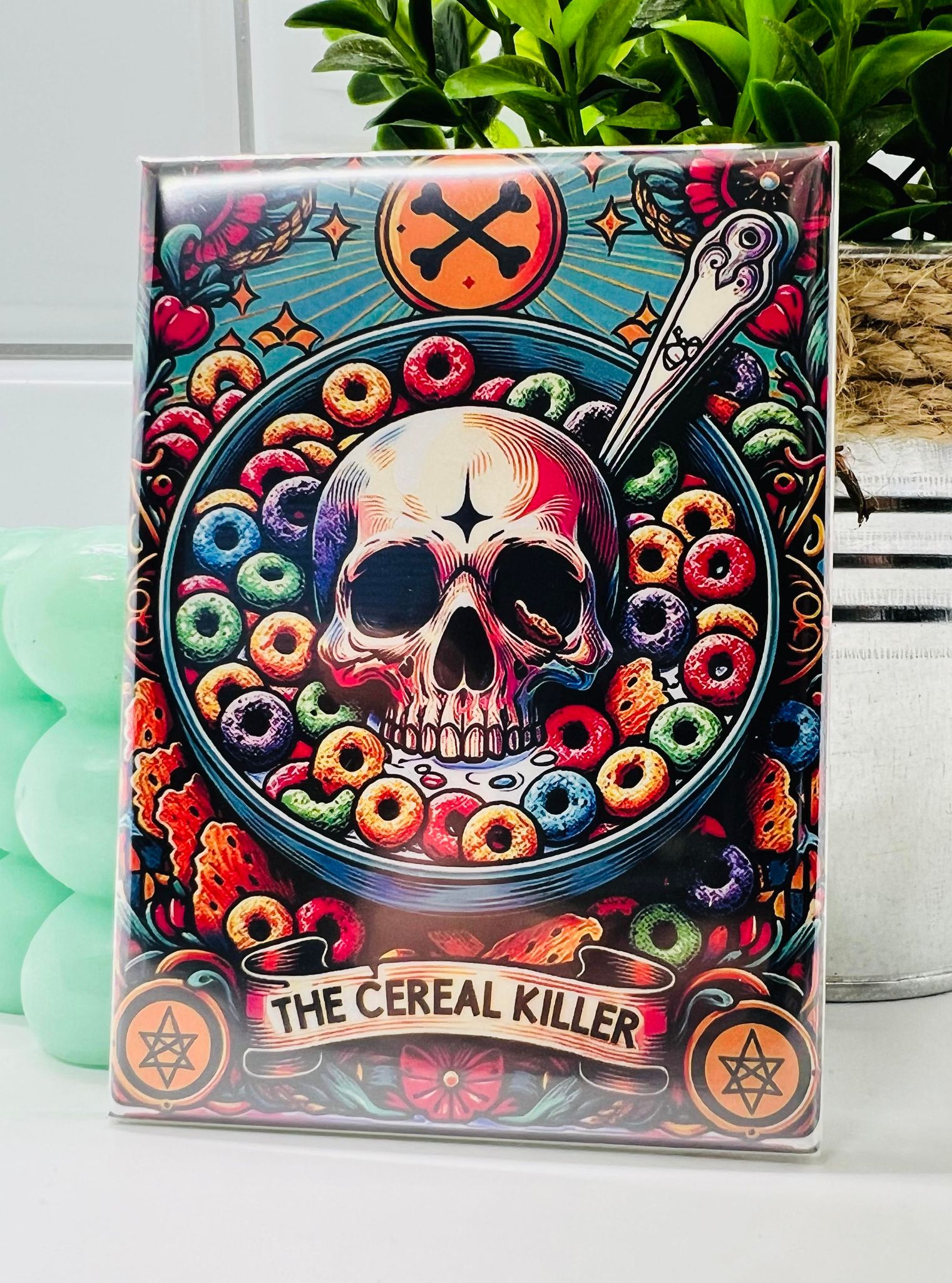 The Cereal Killer #3 Tarot Card Rectangle Fridge Magnet 2.5" x 3.5"