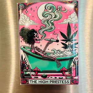 The High Priestess Tarot Rectangle Fridge Magnet 2.5" x 3.5"