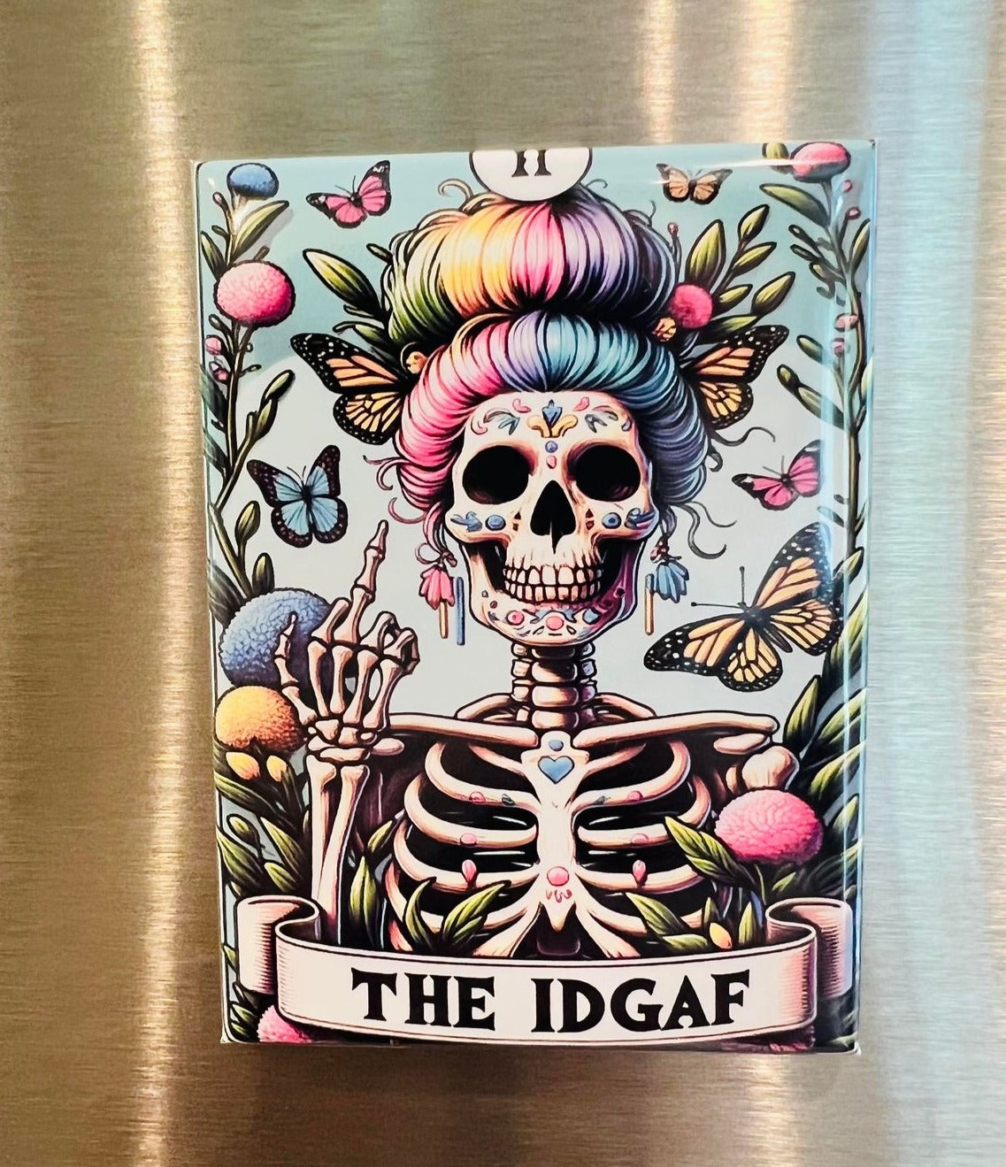 The IDGAF Tarot Rectangle Fridge Magnet 2.5" x 3.5"