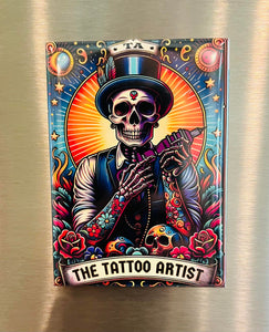 The Tattoo Artist Tarot Card Rectangle Fridge Magnet 2.5" x 3.5"