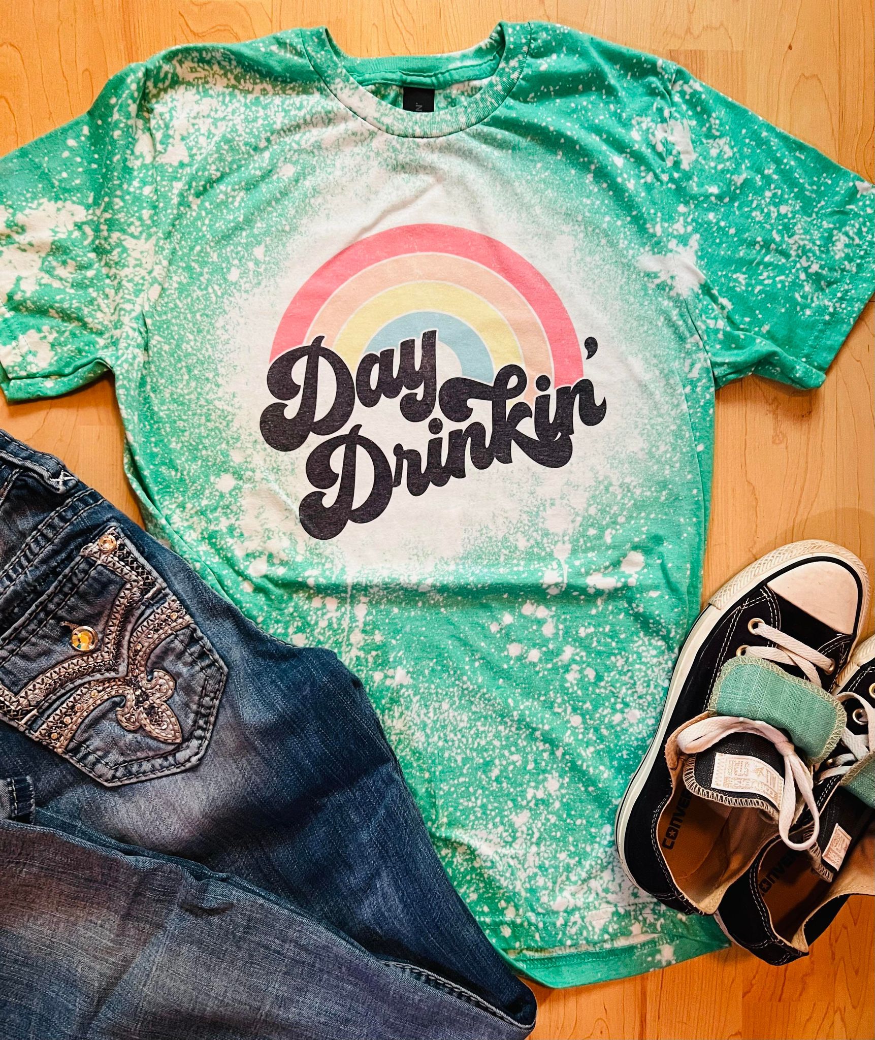 Day Drinkin' Bleached Tee