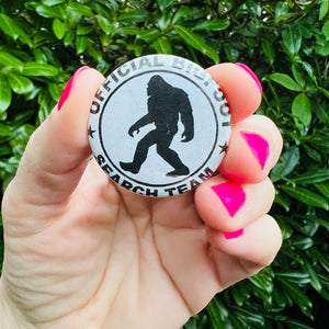 Official Bigfoot Search Team Pin Back Button or Magnet