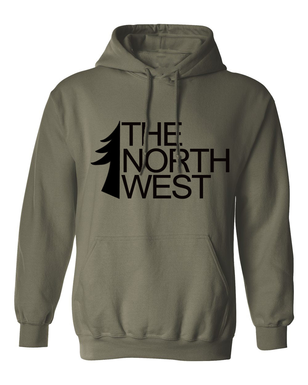 The North West Half Tree Hoodie in Military Green (options available)