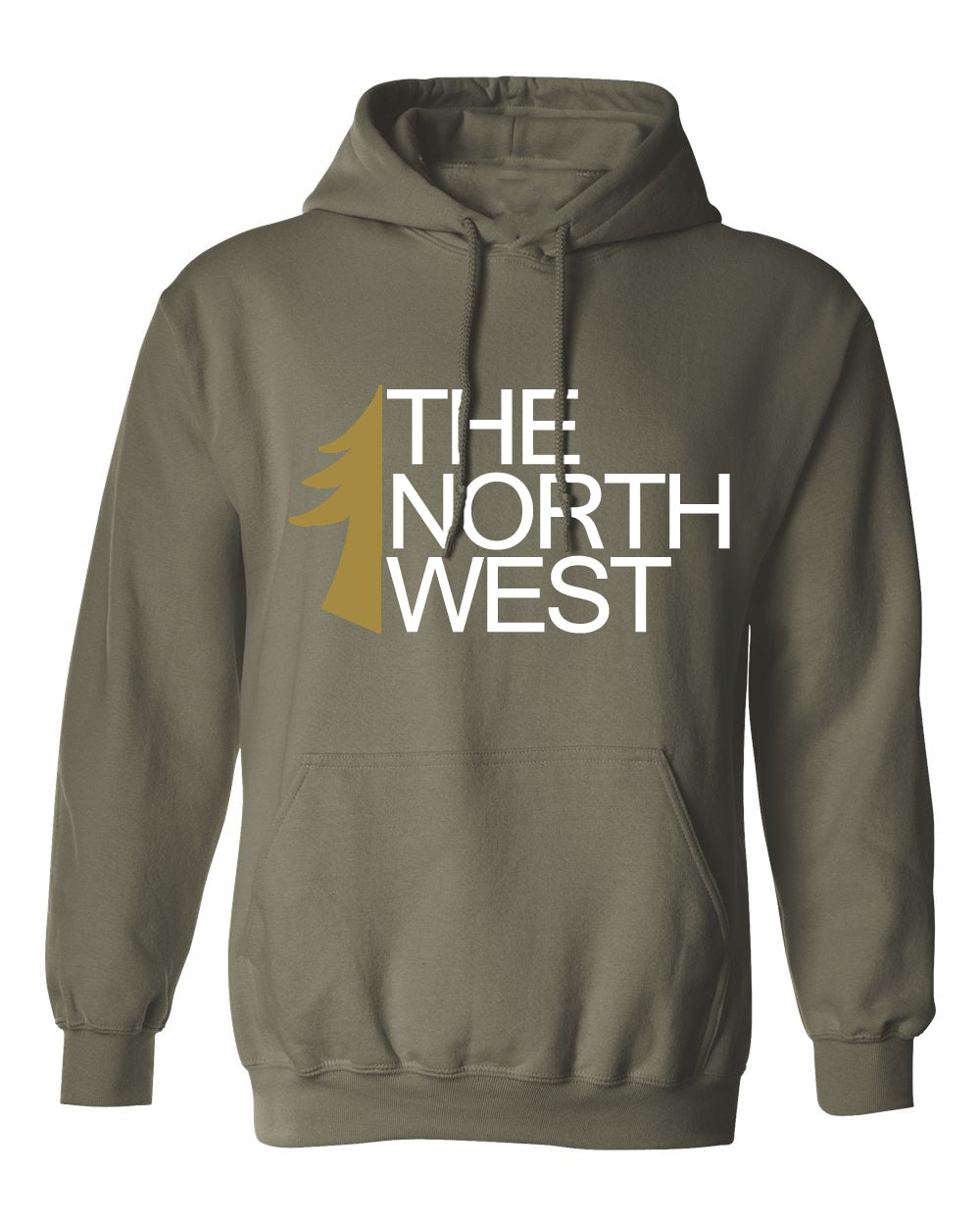 The North West Half Tree Hoodie in Military Green (options available)
