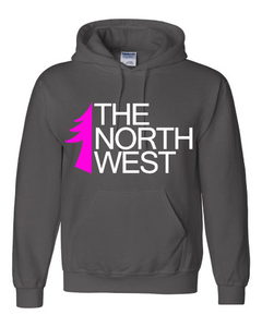 The North West Half Tree Hoodie in Charcoal Grey (options available)