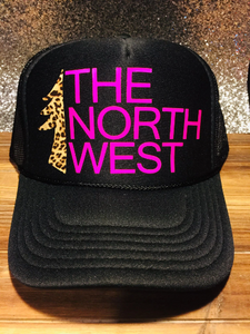 The North West Trucker on Black with Leopard Tree