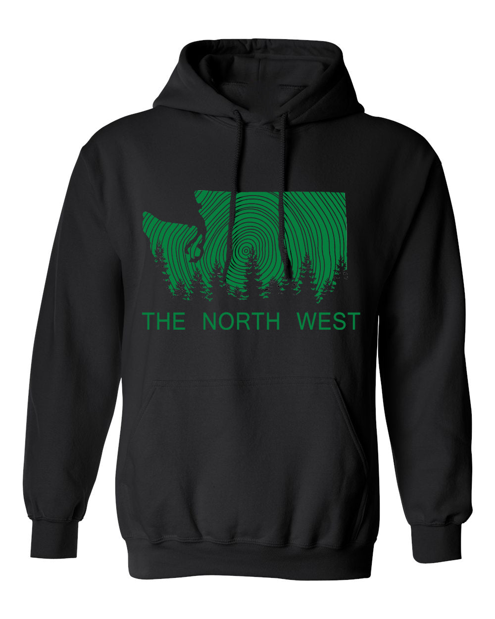 The North West Tree Rings Hoodie in Black